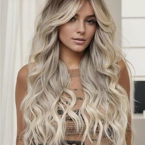 Elegant Blonde Ombre Hair Wig‎ Ombré Blonde Long Hair